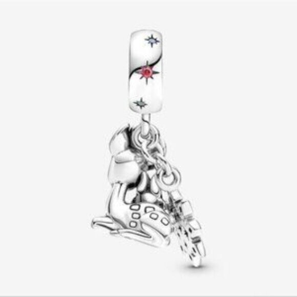 Authentic Pandora Disney Bambi & Thumper Dangle Charm - Picture 2 of 5